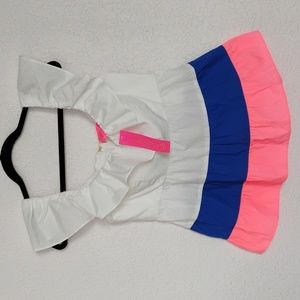 Lilly Pulitzer Emie Ruffle Top 💥 NWT 💥 size 4. NEVER used. NEVER worn. A+